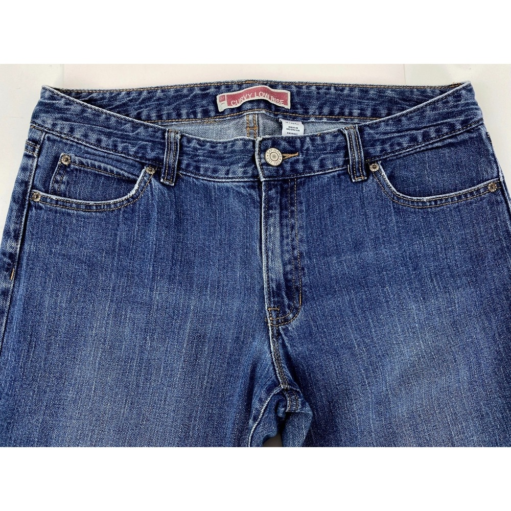 Gap Blue Denim Jeans Women's 12 Curvy Low Rise 30 Inseam, 36 Waist, 5-Pocket